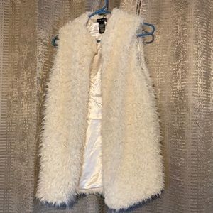 White Faux Fur Vest (so soft!!)